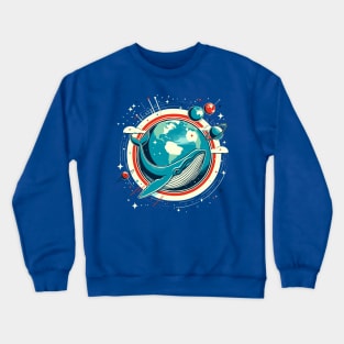 Earth Day Whale Crewneck Sweatshirt